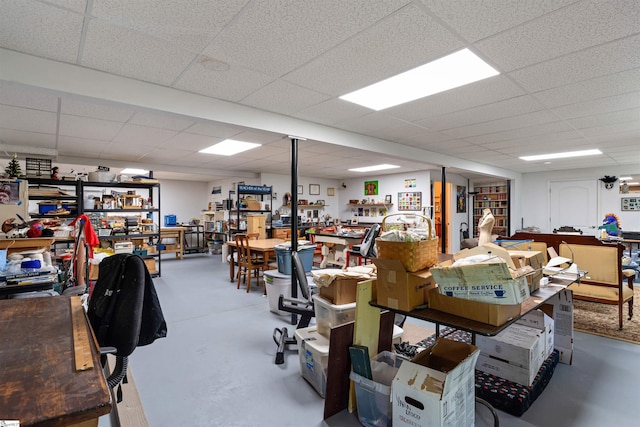 460 Dublin Ln, Columbus, SC 28722 - misc room with a drop ceiling and concrete flooring