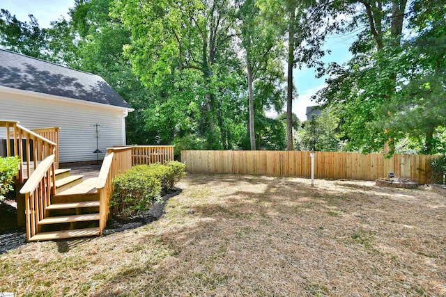 210 Cross Field Rd, Greenville, SC 29607 - fenced yard with a wooden deck