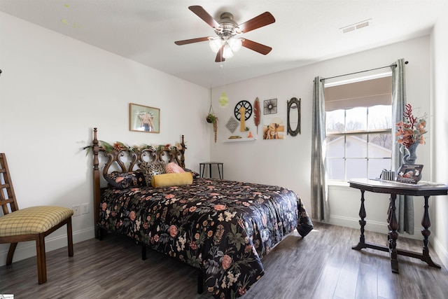 640 Slippery Moss Dr, Spartanburg, SC 29303 - bedroom with wood finished floors, baseboards, and a ceiling fan