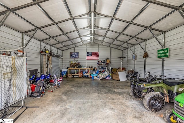 217 Ponder Rd, Greer, SC 29651 - garage with metal wall