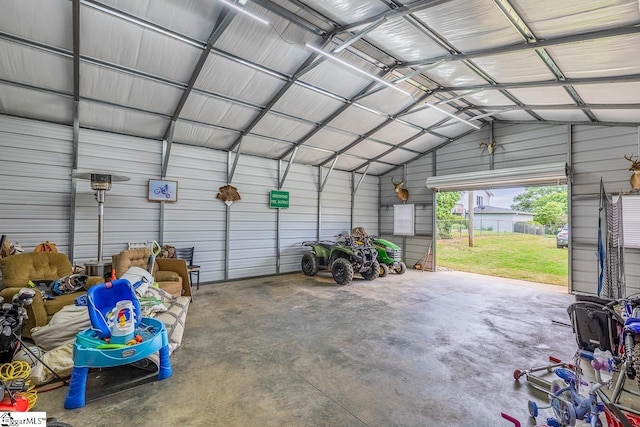 217 Ponder Rd, Greer, SC 29651 - garage with metal wall