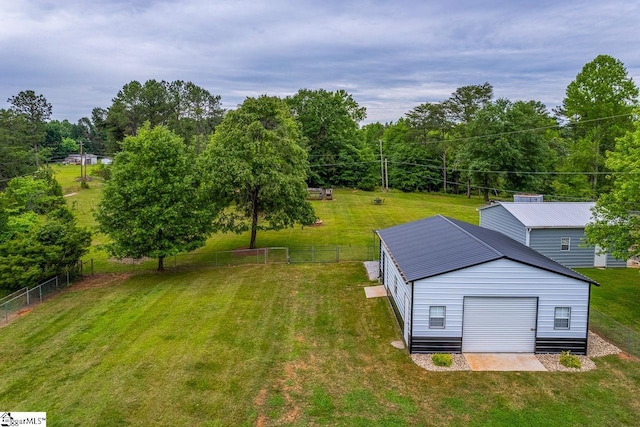 217 Ponder Rd, Greer, SC 29651 - view of yard featuring an outbuilding and a garage