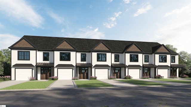 122 Marianne Ln, Easley, SC 29642 - townhome / multi-family property featuring a standing seam roof, metal roof, a shingled roof, and an attached garage