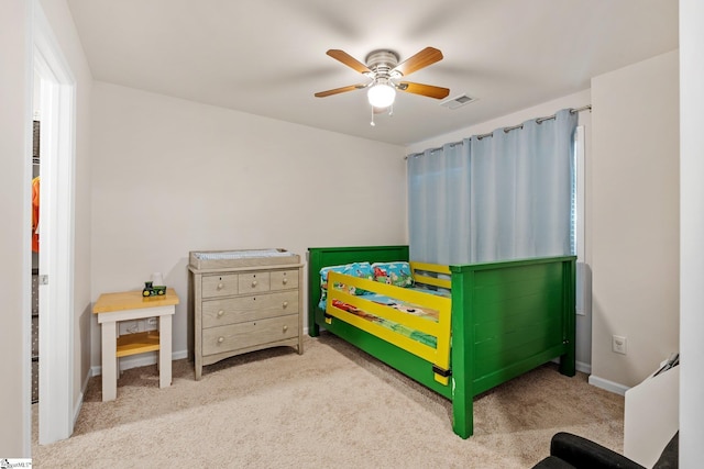 319 Sudduth Farms Dr, Greer, SC 29650 - bedroom featuring carpet, baseboards, and a ceiling fan