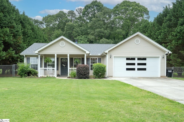 1198 Dalrymple Rd, Anderson, SC 29621 - view of front of property featuring concrete driveway, an attached garage, covered porch, and roof with shingles