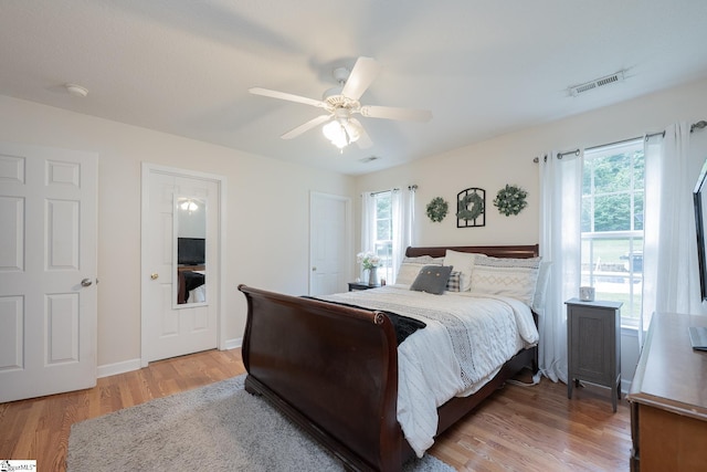 1198 Dalrymple Rd, Anderson, SC 29621 - bedroom featuring light wood-style floors, a ceiling fan, and baseboards