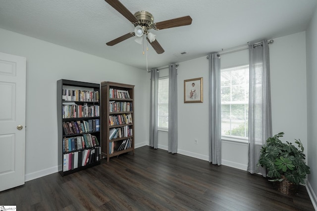 1198 Dalrymple Rd, Anderson, SC 29621 - spare room featuring dark wood finished floors, ceiling fan, and baseboards