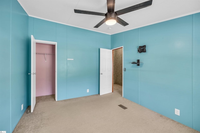 118 Quail Rd, Ninety Six, SC 29666 - unfurnished bedroom with carpet floors, a closet, and ceiling fan