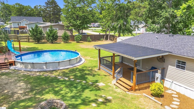118 Quail Rd, Ninety Six, SC 29666 - view of pool with a water slide and a deck