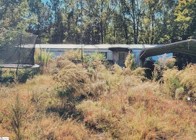 117 Watt Rogers Rd, Pelzer, SC 29669 - view of yard with a trampoline and a carport