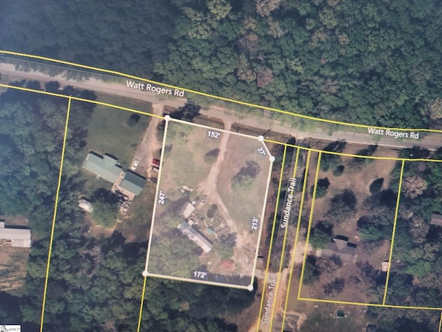 117 Watt Rogers Rd, Pelzer, SC 29669 - aerial map of property and surrounding area