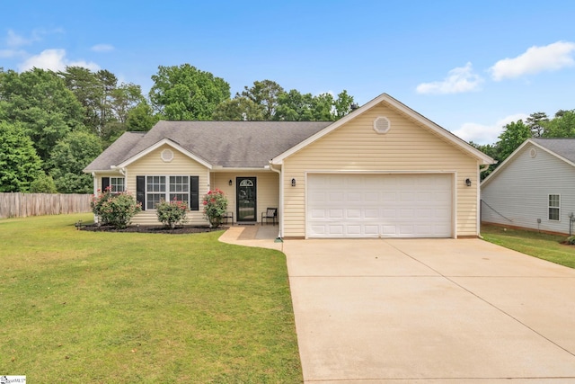 205 Glastonbury Dr, Greer, SC 29651 - ranch-style home with a garage, driveway, and roof with shingles