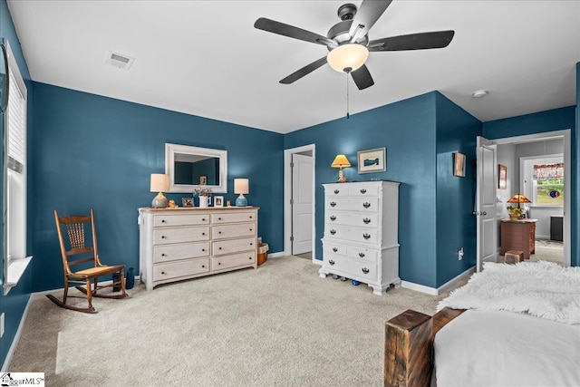 610 Circinae Rd, Cowpens, SC 29330 - bedroom with carpet, baseboards, and ceiling fan
