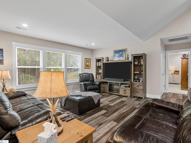 225 Aldrich Rd, Chesnee, SC 29323 - living room with wood finished floors, baseboards, and recessed lighting