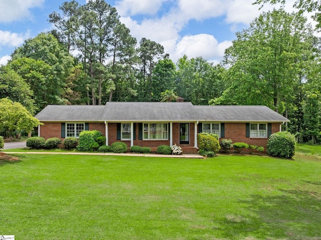 221 N Hill Dr, Boiling Springs, SC 29316 - single story home featuring brick siding and a front lawn