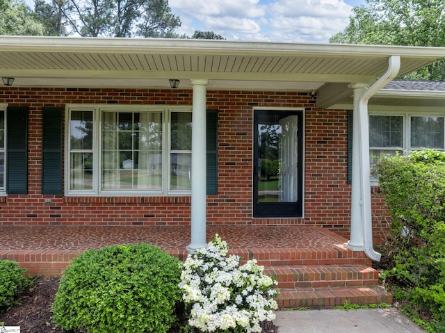 221 N Hill Dr, Boiling Springs, SC 29316 - view of exterior entry with brick siding and covered porch