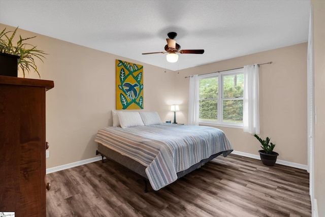 108 Hancock Ln, Greer, SC 29650 - bedroom featuring wood finished floors, baseboards, and a ceiling fan