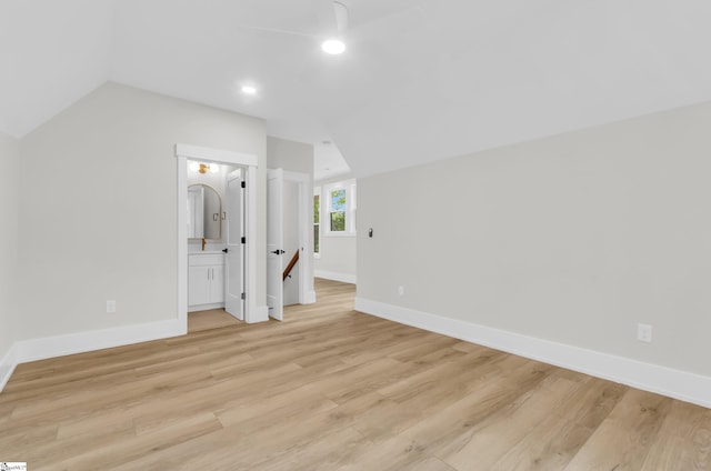 120 Thomason View Rd, Fountain Inn, SC 29644 - bonus room with lofted ceiling, light wood-type flooring, baseboards, and recessed lighting