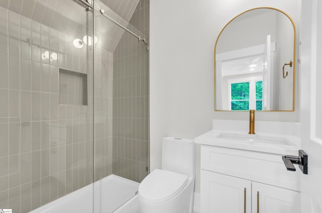 120 Thomason View Rd, Fountain Inn, SC 29644 - bathroom with a shower stall, toilet, and vanity