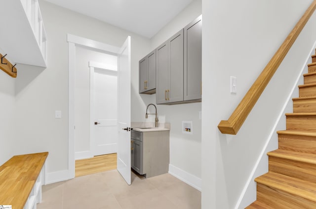 120 Thomason View Rd, Fountain Inn, SC 29644 - washroom with cabinet space, hookup for a washing machine, and baseboards