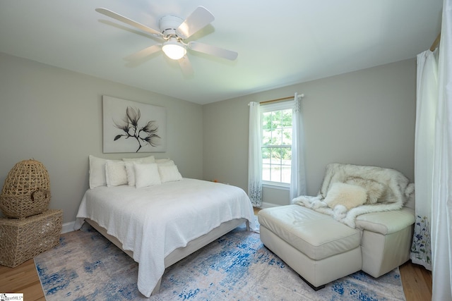 251 Williams Rd, Pelzer, SC 29669 - bedroom featuring wood finished floors, ceiling fan, and baseboards