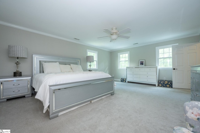 251 Williams Rd, Pelzer, SC 29669 - bedroom with ornamental molding, carpet floors, ceiling fan, and baseboards