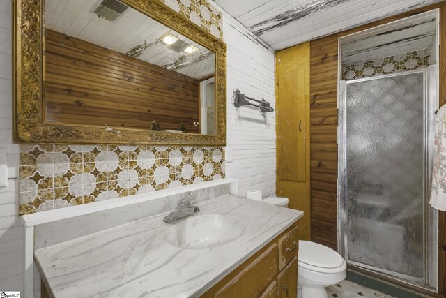 2444 Abner Creek Rd, Duncan, SC 29334 - full bathroom with toilet, a stall shower, and vanity