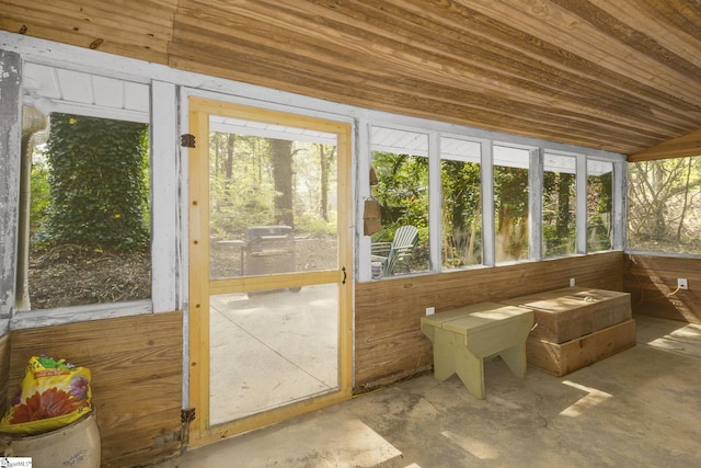 2444 Abner Creek Rd, Duncan, SC 29334 - sunroom with concrete floors and vaulted ceiling
