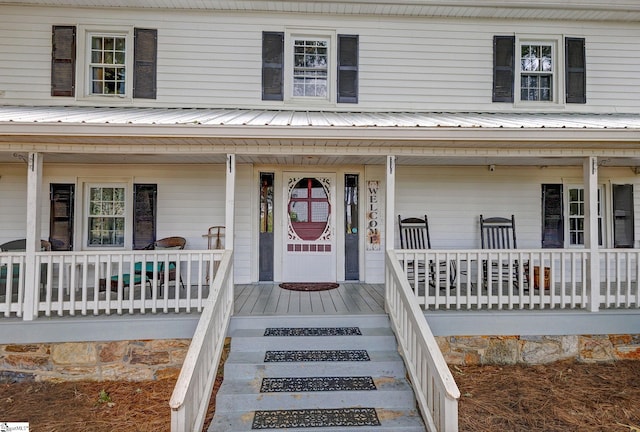 2444 Abner Creek Rd, Duncan, SC 29334 - entrance to property featuring a porch and metal roof