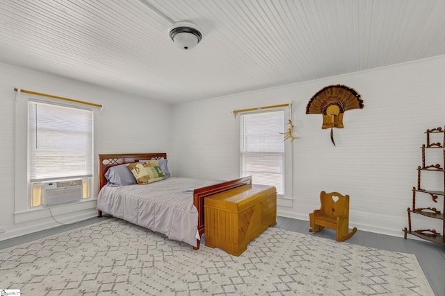 600 Gulliver St, Fountain Inn, SC 29644 - bedroom featuring cooling unit, wood finished floors, and wooden ceiling