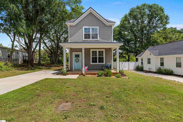 508 W D Ave, Easley, SC 29640 - view of front of house with covered porch and concrete driveway