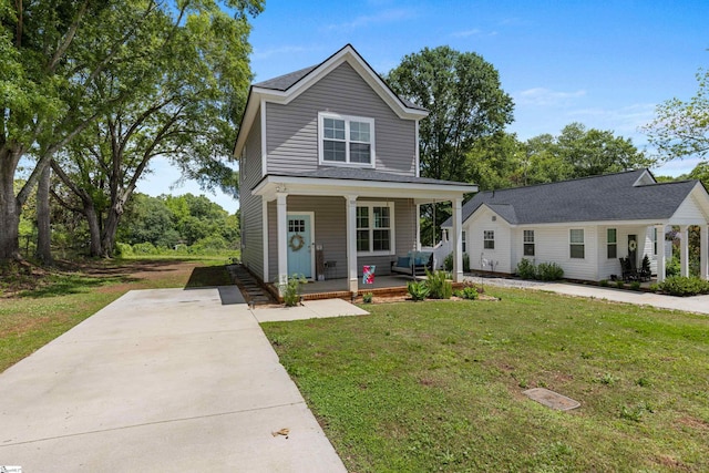 508 W D Ave, Easley, SC 29640 - view of front of house with a porch and a front yard