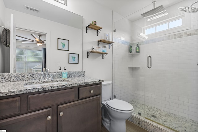 508 W D Ave, Easley, SC 29640 - full bath with plenty of natural light, a shower stall, and vanity
