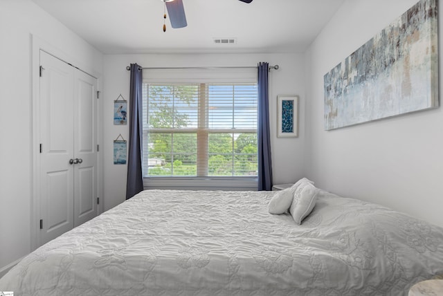 508 W D Ave, Easley, SC 29640 - bedroom featuring ceiling fan and a closet