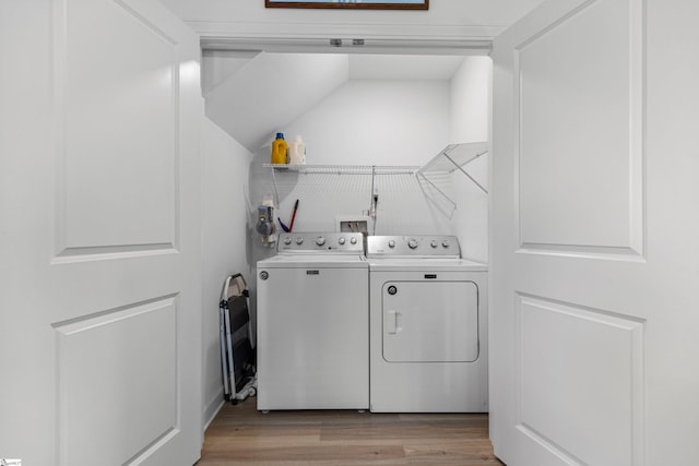 508 W D Ave, Easley, SC 29640 - laundry room with independent washer and dryer and light wood-type flooring
