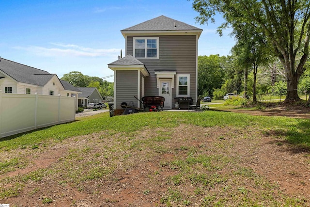 508 W D Ave, Easley, SC 29640 - rear view of property featuring a patio area and roof with shingles