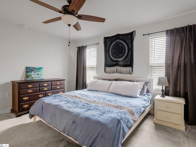 514 Olivia Springs Dr, Spartanburg, SC 29302 - bedroom with light colored carpet and a ceiling fan