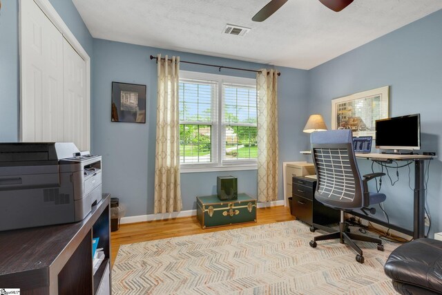 4600 Coach Hill Dr, Greenville, SC 29615 - office space with wood finished floors, a ceiling fan, and baseboards