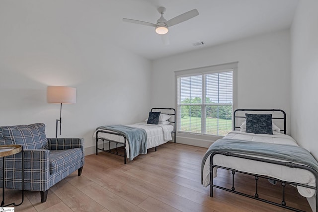 320 Terry Rd, Fountain Inn, SC 29644 - bedroom with wood finished floors, a ceiling fan, and baseboards