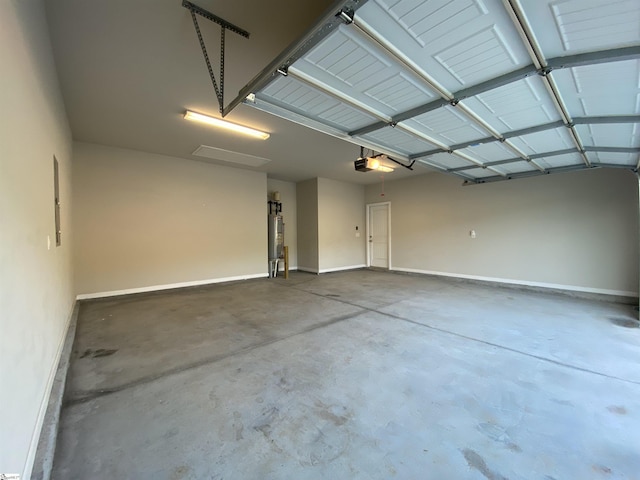 110 Patagonia Rd, Anderson, SC 29625 - garage with baseboards, a garage door opener, and water heater