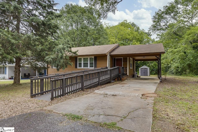 1709 Lyndon Ave, Anderson, SC 29624 - ranch-style home with concrete driveway and an attached carport