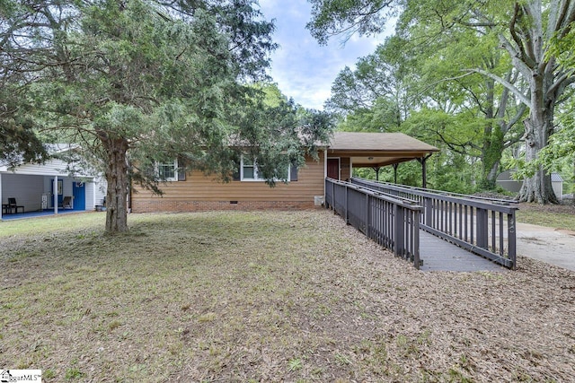 1709 Lyndon Ave, Anderson, SC 29624 - view of front of property featuring crawl space and an attached carport