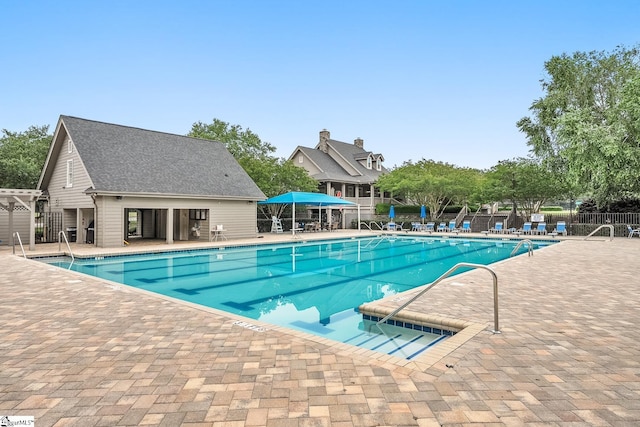 103 Farming Creek Dr, Simpsonville, SC 29680 - community pool featuring a patio area