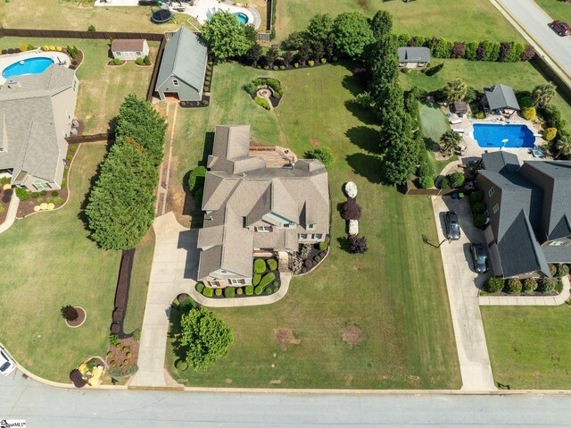 6 Niagara Pl, Simpsonville, SC 29681 - aerial overview of property's location featuring a pool area