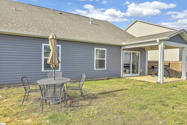 116 Bruinen Dr, Fountain Inn, SC 29644 - rear view of property featuring a patio area and roof with shingles