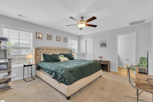 116 Bruinen Dr, Fountain Inn, SC 29644 - carpeted bedroom featuring a ceiling fan and baseboards