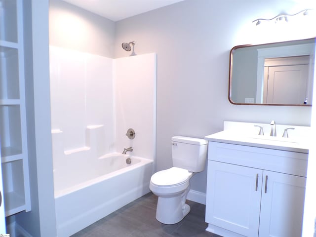291 Robbins Rd, Chesnee, SC 29323 - full bathroom featuring vanity, toilet, shower / washtub combination, and baseboards