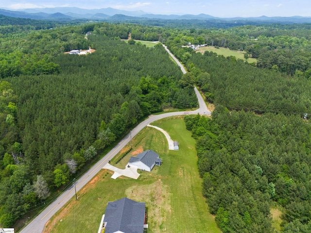 723 Mile Creek Rd, Pickens, SC 29671 - aerial overview of property's location with a forest and a mountain backdrop
