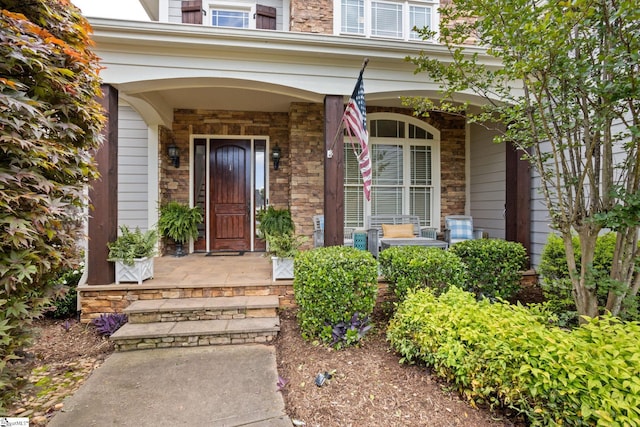1 Riverstone Way, Greer, SC 29651 - doorway to property with a porch