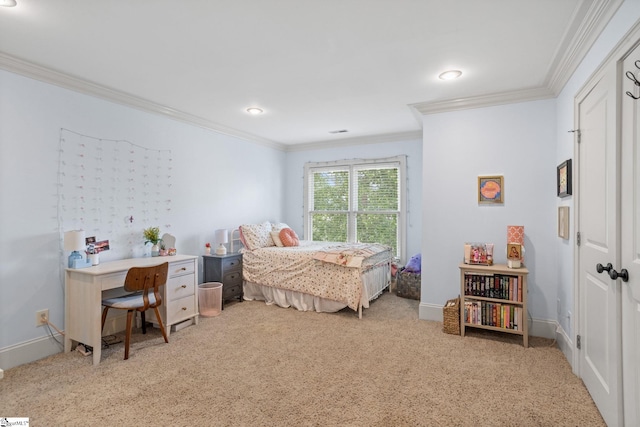 1 Riverstone Way, Greer, SC 29651 - bedroom featuring ornamental molding, light carpet, baseboards, and recessed lighting